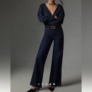 Frame Le Slim Palazzo Triple Binding High Rise Wide Leg Jean